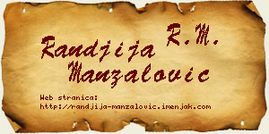Ranđija Manzalović vizit kartica